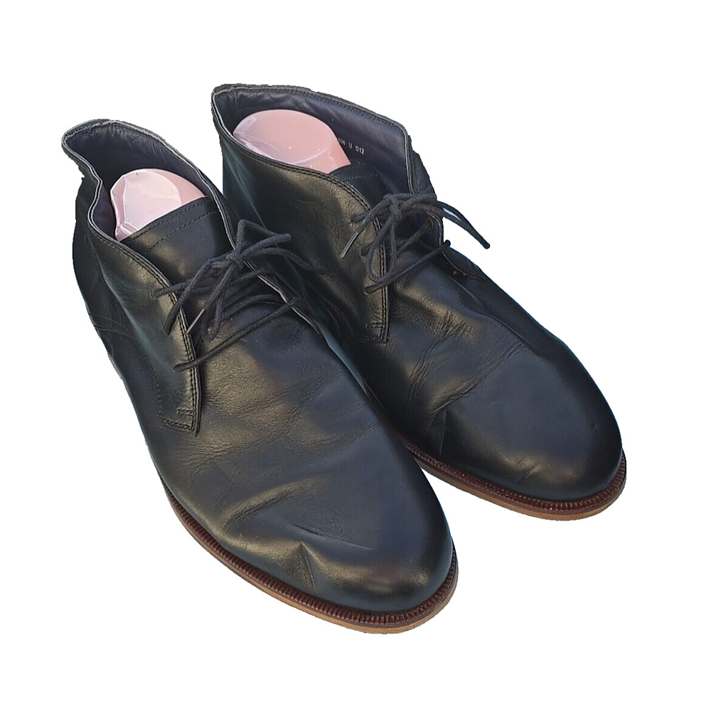 Cole Haan Carter Black Leather Lace Up Chukka Ankle Boots Men's Size 13M